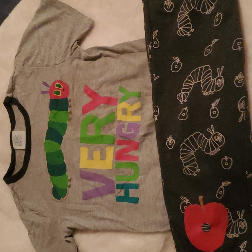 5T hungry catapiler outfit with blue Levi's adjustable size is Reg 7